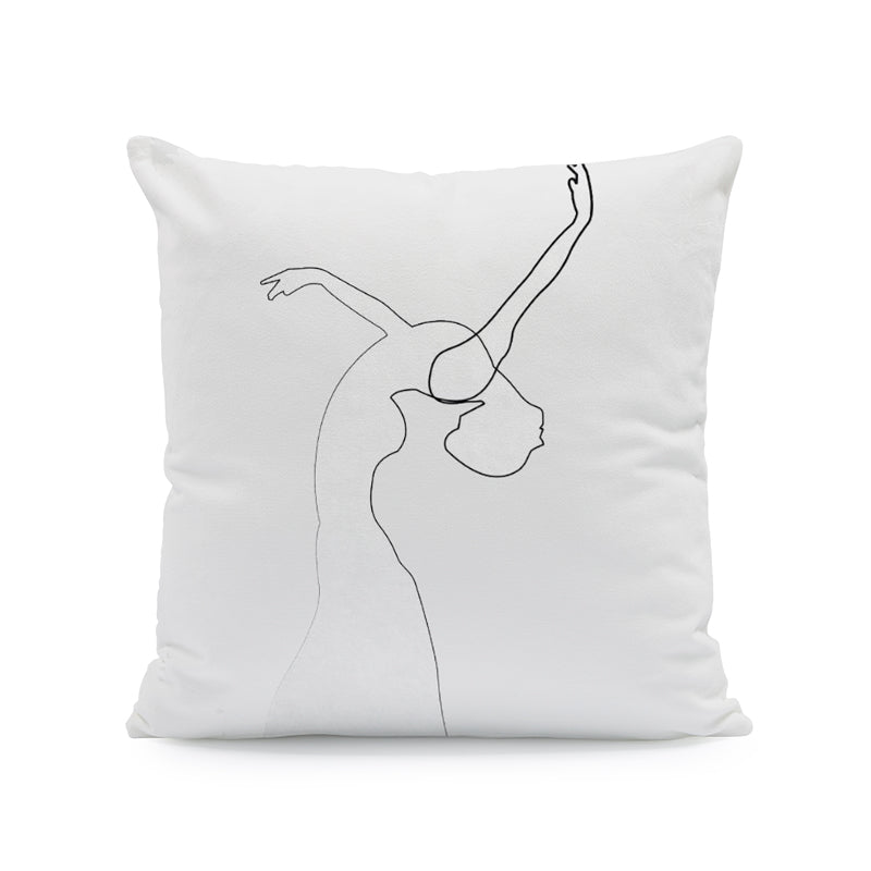 Luxury Morand Throw Cushion Covers Elegant Girl Digital Printed Velvet Decora Pillowcase.