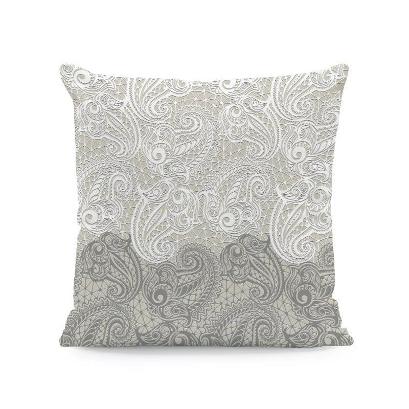 Luxury Nordic Wabi-Sabi Wind Floral Print, 45 x 45 cm Velvet Throw Cushion - Eco Friendly.