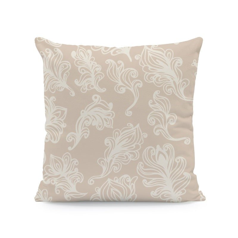 Luxury Nordic Wabi-Sabi Wind Floral Print, 45 x 45 cm Velvet Throw Cushion - Eco Friendly.
