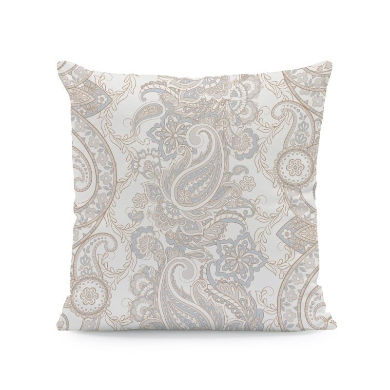 Luxury Nordic Wabi-Sabi Wind Floral Print, 45 x 45 cm Velvet Throw Cushion - Eco Friendly.