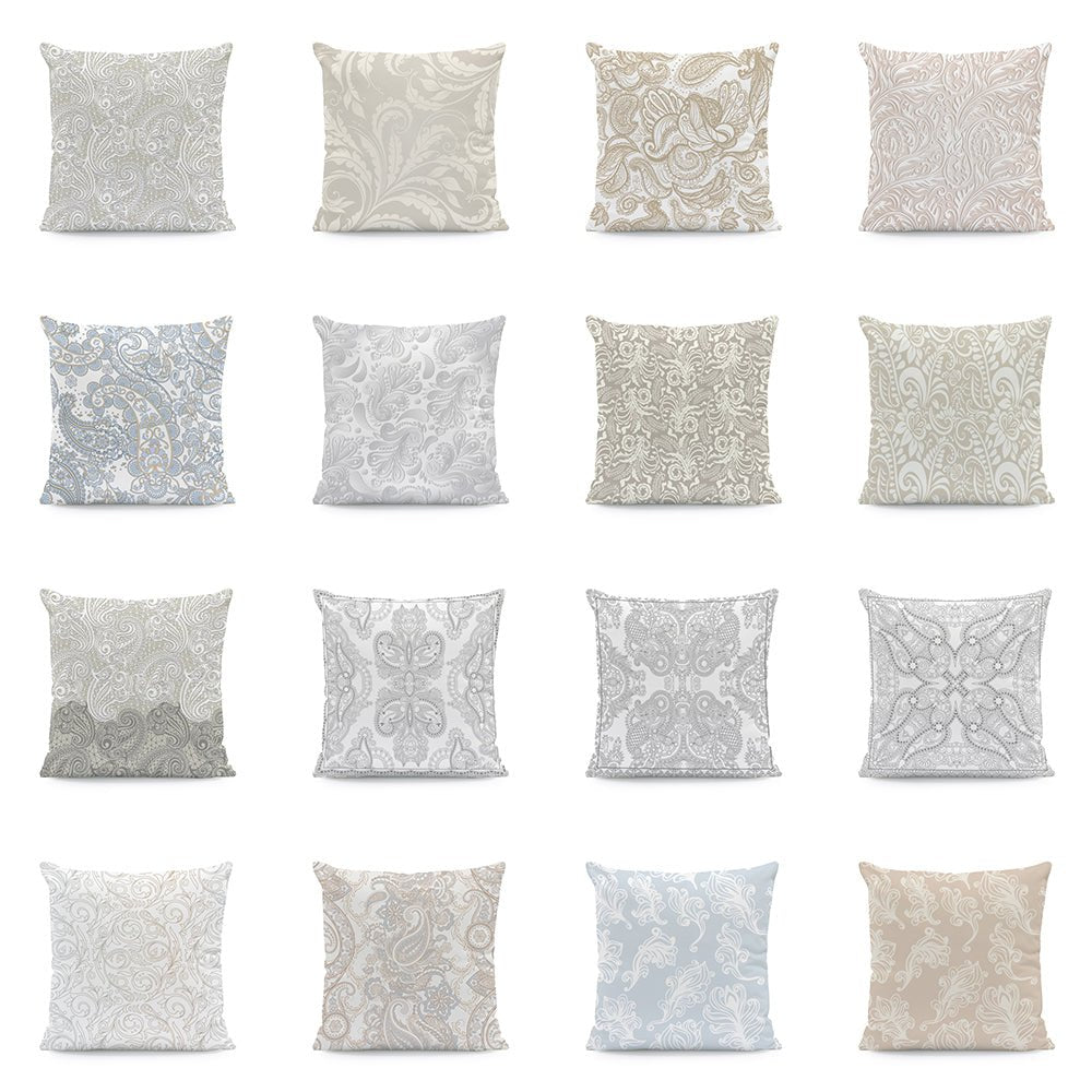 Luxury Nordic Wabi-Sabi Wind Floral Print, 45 x 45 cm Velvet Throw Cushion - Eco Friendly.