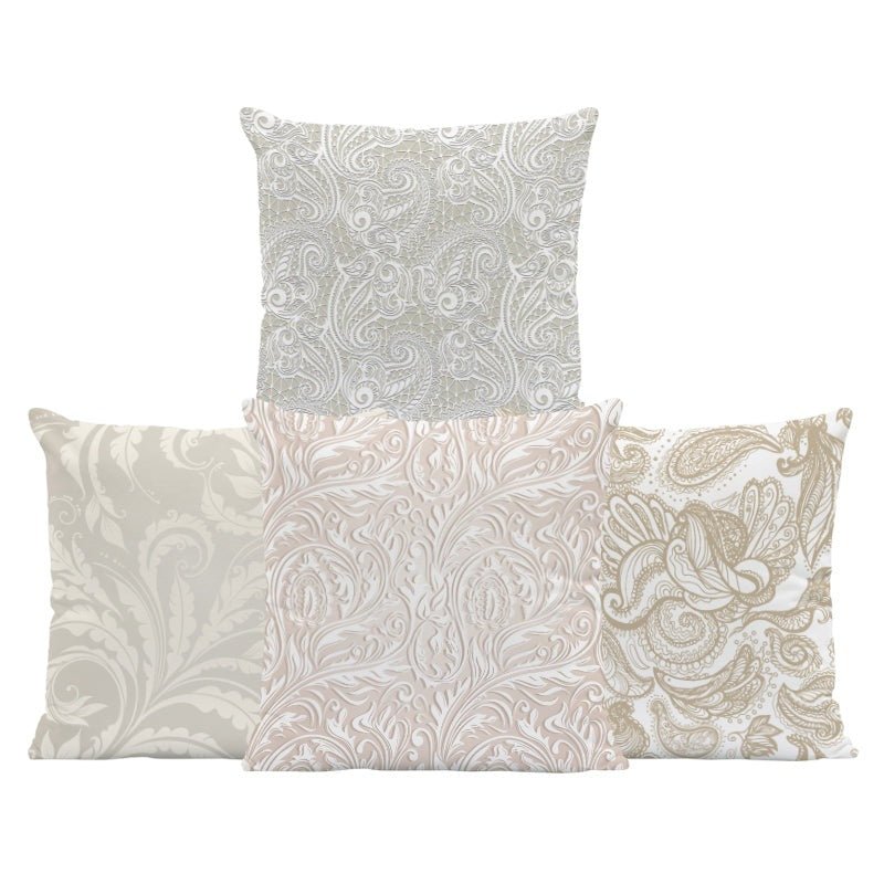 Luxury Nordic Wabi-Sabi Wind Floral Print, 45 x 45 cm Velvet Throw Cushion - Eco Friendly.