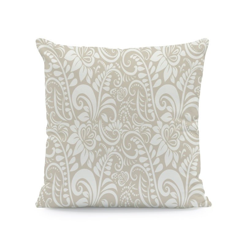 Luxury Nordic Wabi-Sabi Wind Floral Print, 45 x 45 cm Velvet Throw Cushion - Eco Friendly.