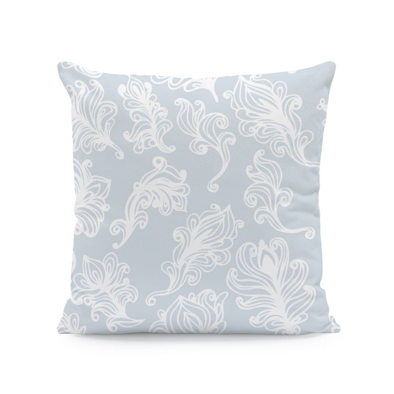 Luxury Nordic Wabi-Sabi Wind Floral Print, 45 x 45 cm Velvet Throw Cushion - Eco Friendly.