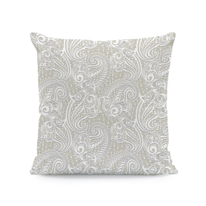 Luxury Nordic Wabi-Sabi Wind Floral Print, 45 x 45 cm Velvet Throw Cushion - Eco Friendly.