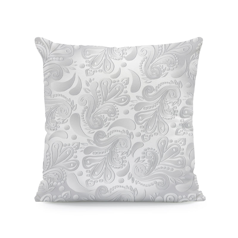 Luxury Nordic Wabi-Sabi Wind Floral Print, 45 x 45 cm Velvet Throw Cushion - Eco Friendly.