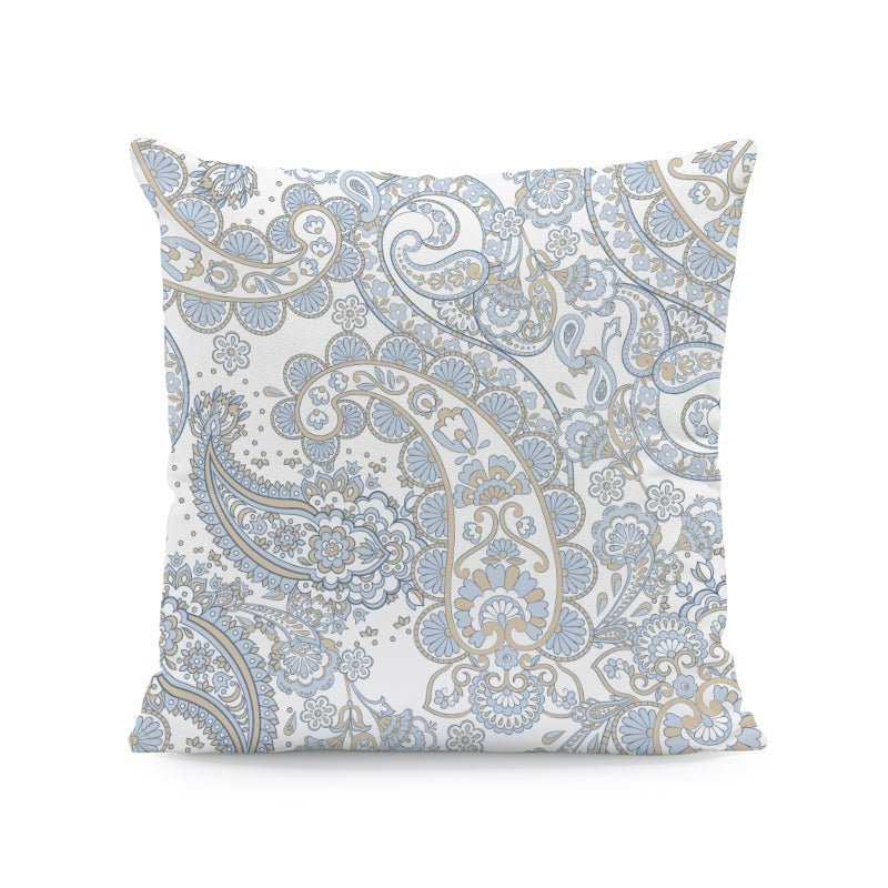 Luxury Nordic Wabi-Sabi Wind Floral Print, 45 x 45 cm Velvet Throw Cushion - Eco Friendly.