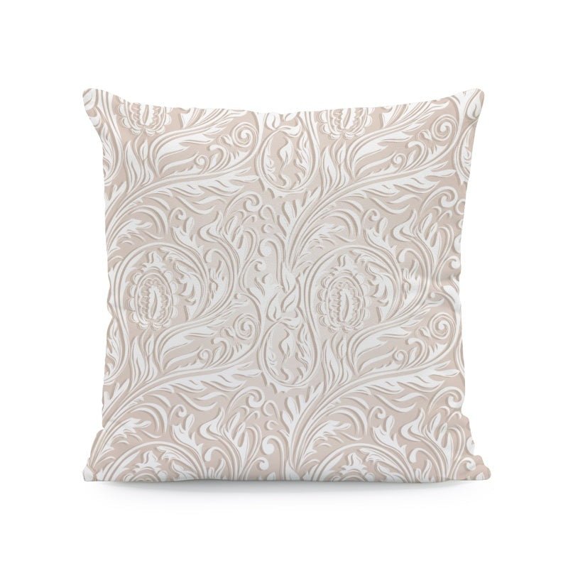 Luxury Nordic Wabi-Sabi Wind Floral Print, 45 x 45 cm Velvet Throw Cushion - Eco Friendly.