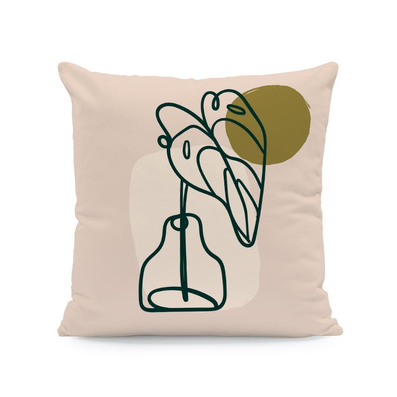 Nordic Abstract Velvet Cushion Covers Interior Decor Plant Throw Pillows Seat 45x45cm