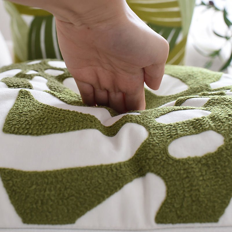 Pastoral Plant Embroidered Cushion Cover - 100% Cotton | MAMOU Home Decor