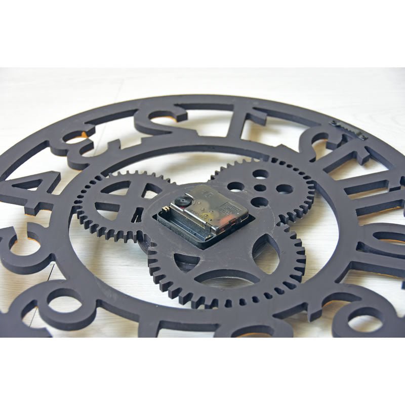 Retro Metal Round Craft Large Wall Clocks - Gear Series 40.6cm