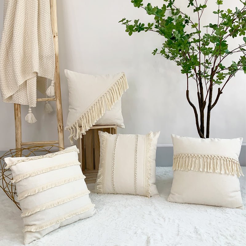Tassels Morocco Embroidered Cushion Covers - 45 x 45 cm | MAMOU Home Decor