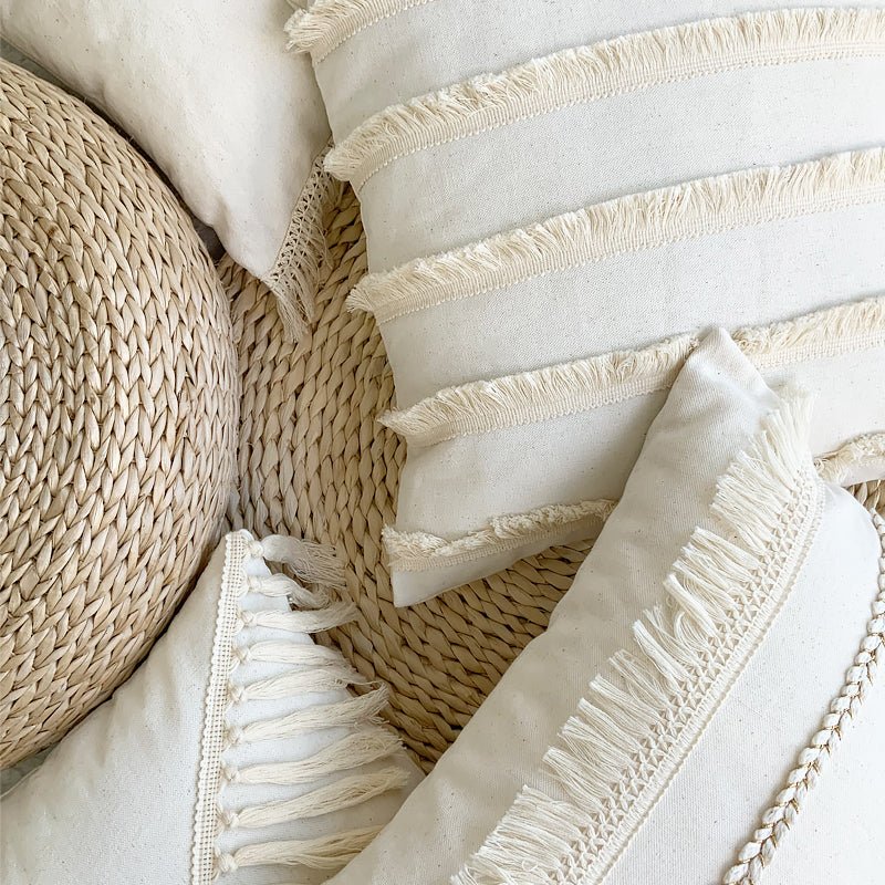 Tassels Morocco Embroidered Cushion Covers - 45 x 45 cm | MAMOU Home Decor